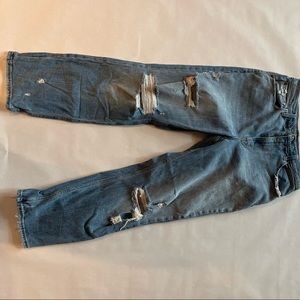 Abercrombie & Fitch Distressed Ultra High Rise Mom Jeans